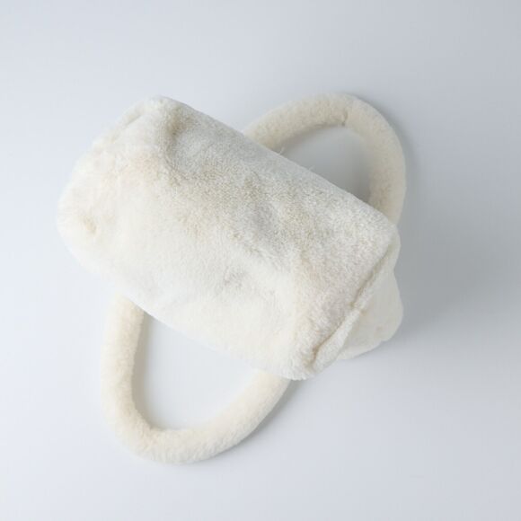 Vintage Y2K Faux Fur Tote Handbag Plush Softcore Winter Kawaii Cozy Coquette 90s - Picture 5 of 8